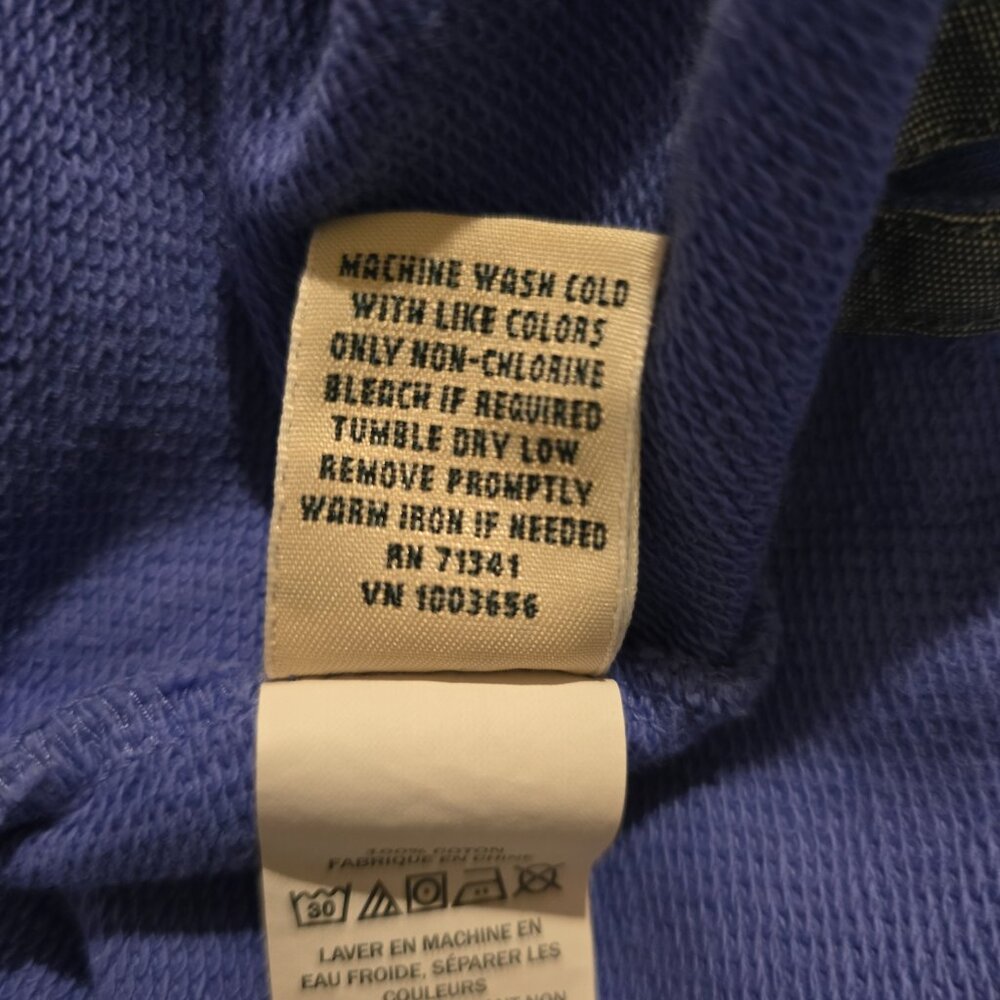 L.L. Bean Women’s Hidden 1/4 Button Long Sleeve Pullover Shirt Periwinkle Medium - Picture 8 of 8